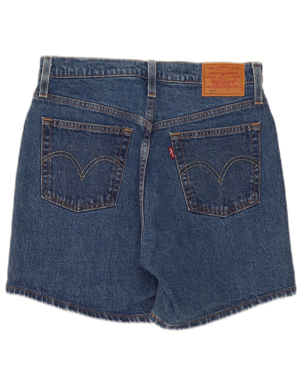 Levi's Short en Jean Taille Haute 501 Femme W27 Petit Bleu Coton