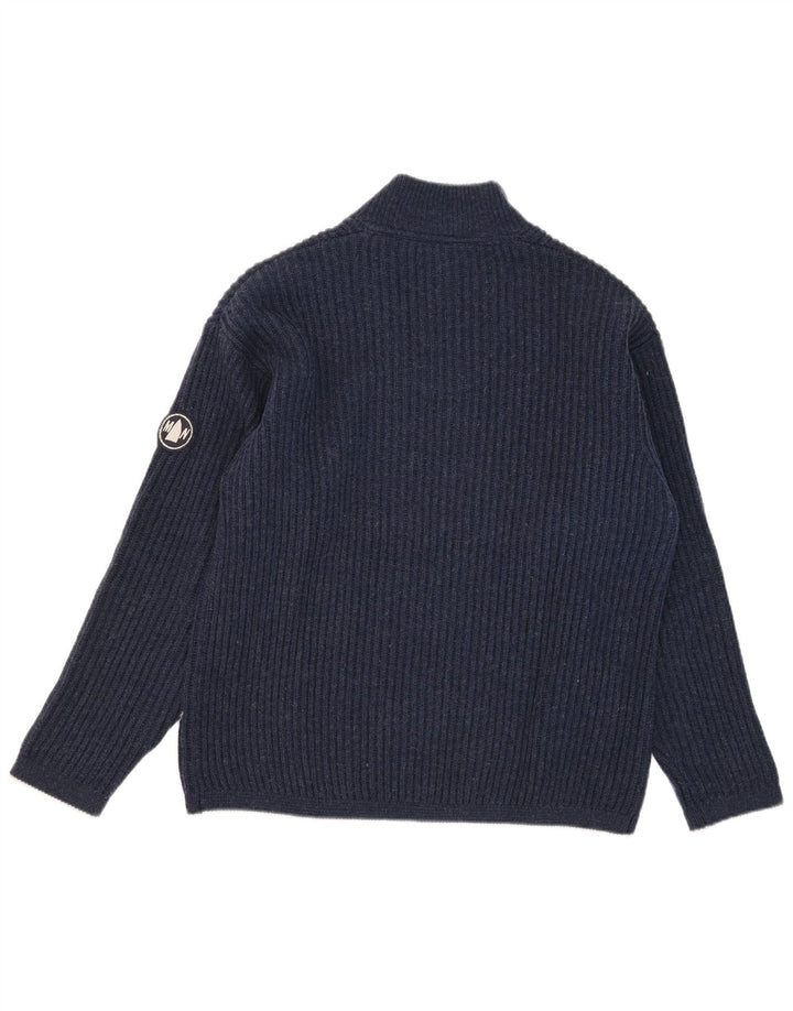 Murphy & Nye Pull Col Zippé Homme Bleu Marine Moyen Laine