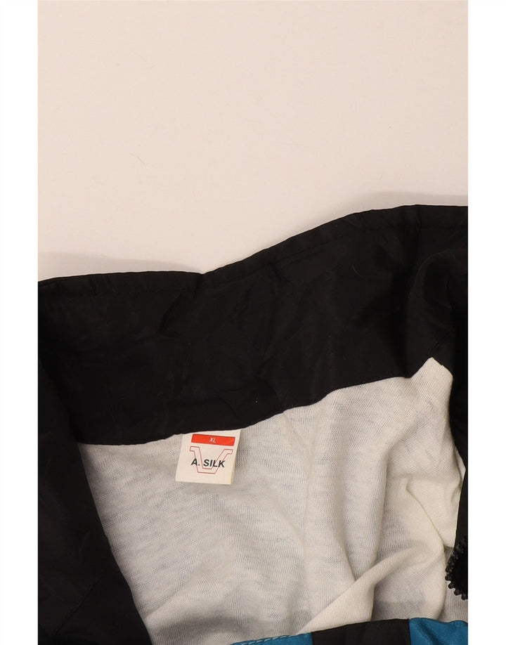 vintage Mens Survêtement Top Veste XL Bleu Colorblock