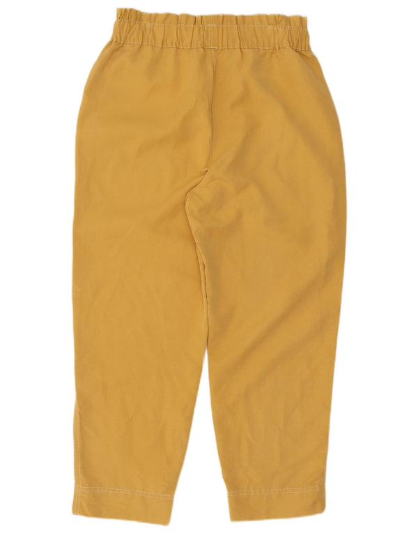 Zara Pantalon court fuselé taille haute pour femme Small W26 L23 Modal jaune