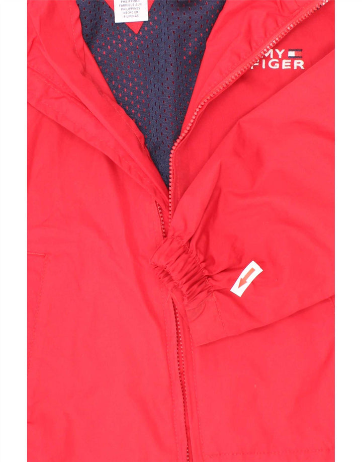 Tommy Hilfiger Veste bomber à capuche pour garçon 4-5 ans Rouge Colourblock