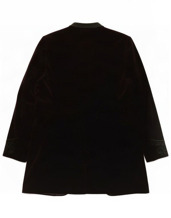 Allwerk Veste blazer longue à 6 boutons pour femme UK 12 Bordeaux moyen