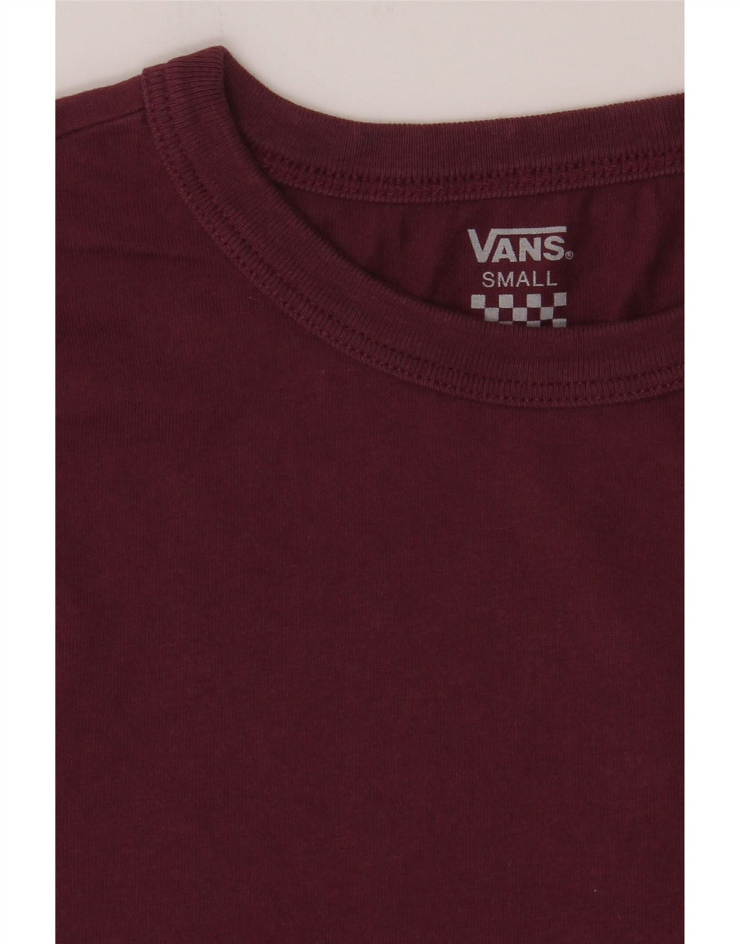 VANS Womens T-Shirt Top UK 10 Small Burgundy Vintage Vans and Second-Hand Vans from Messina Hembry 