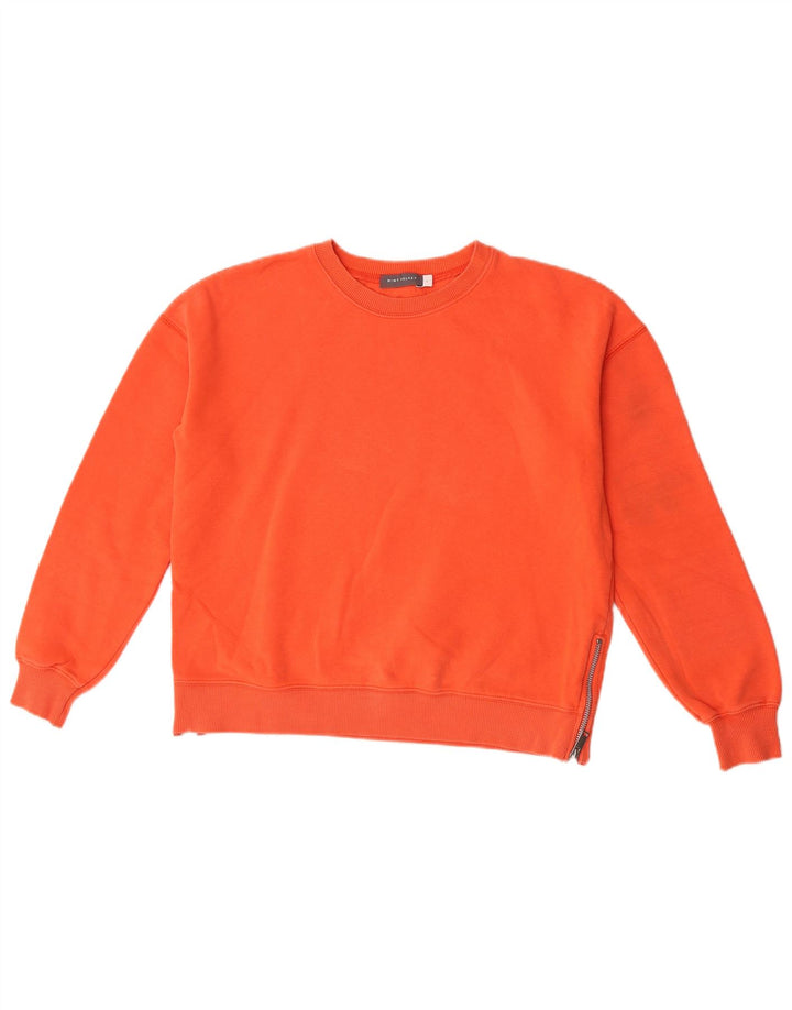 MINT VELVET Sweat-shirt court surdimensionné pour femme UK 10 Petit Orange