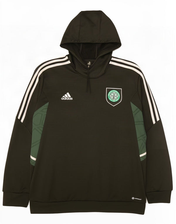 Adidas Pull à capuche The Celtic Football Club pour homme XL Vert Colorblock