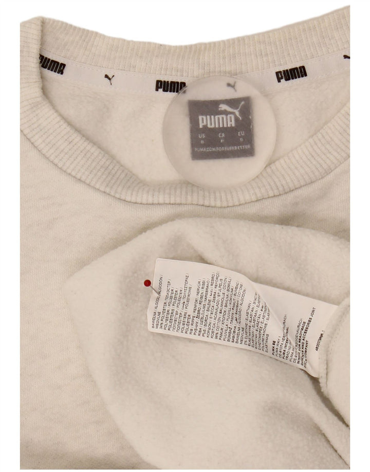 Puma Sweat-shirt surdimensionné graphique pour femme UK 10 Petit coton gris
