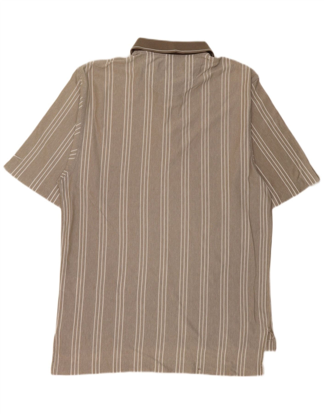 NIKE Polo Homme UK 39/41 Beige Moyen Rayé