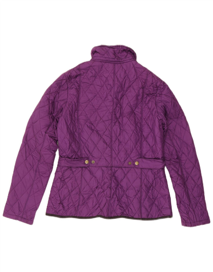 Veste matelassée Barbour pour femme UK 12 Polyester color block violet moyen