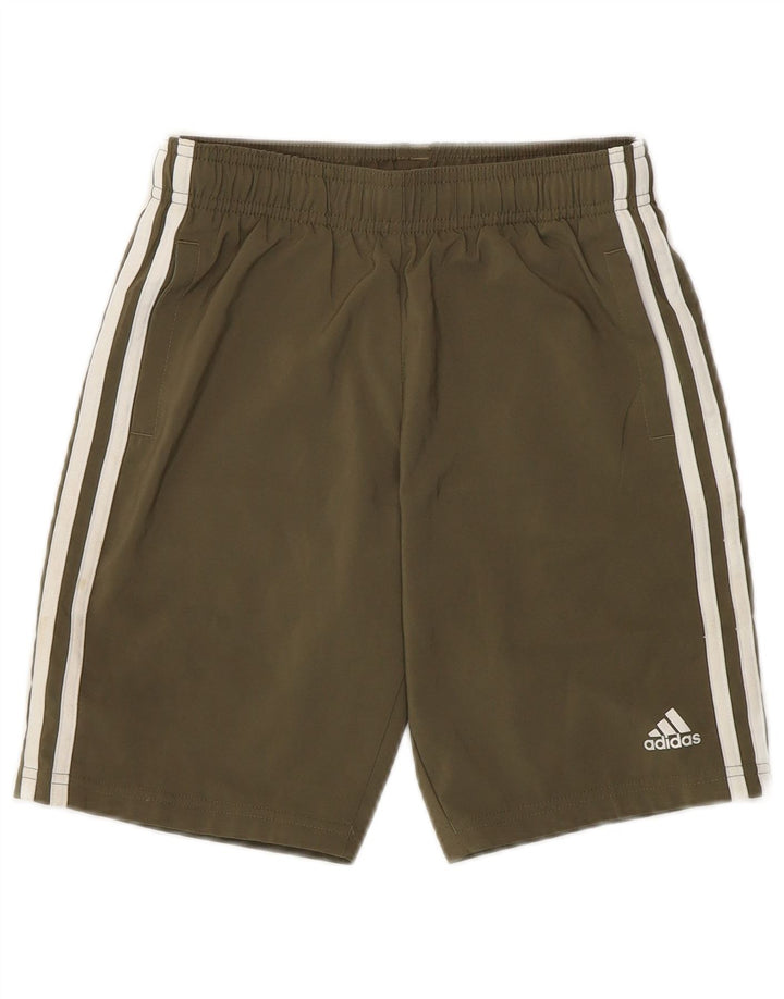 Adidas Short de Sport Garçon 9-10 Ans Kaki Polyester