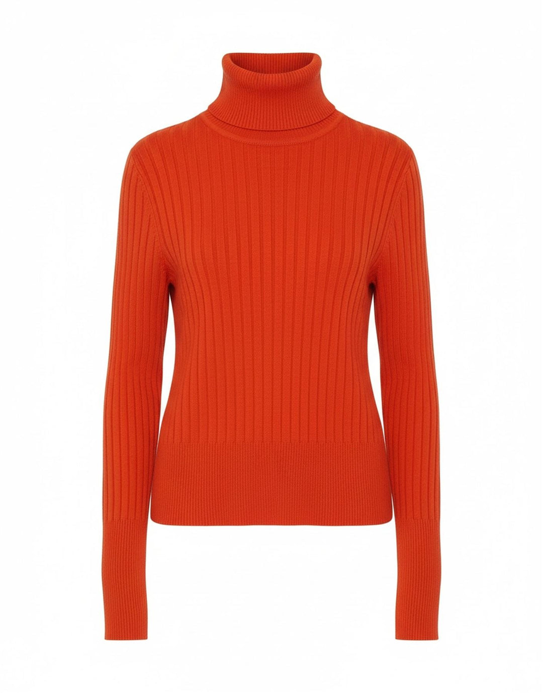 Zara Pull court à col roulé pour femme UK 12 Orange moyen