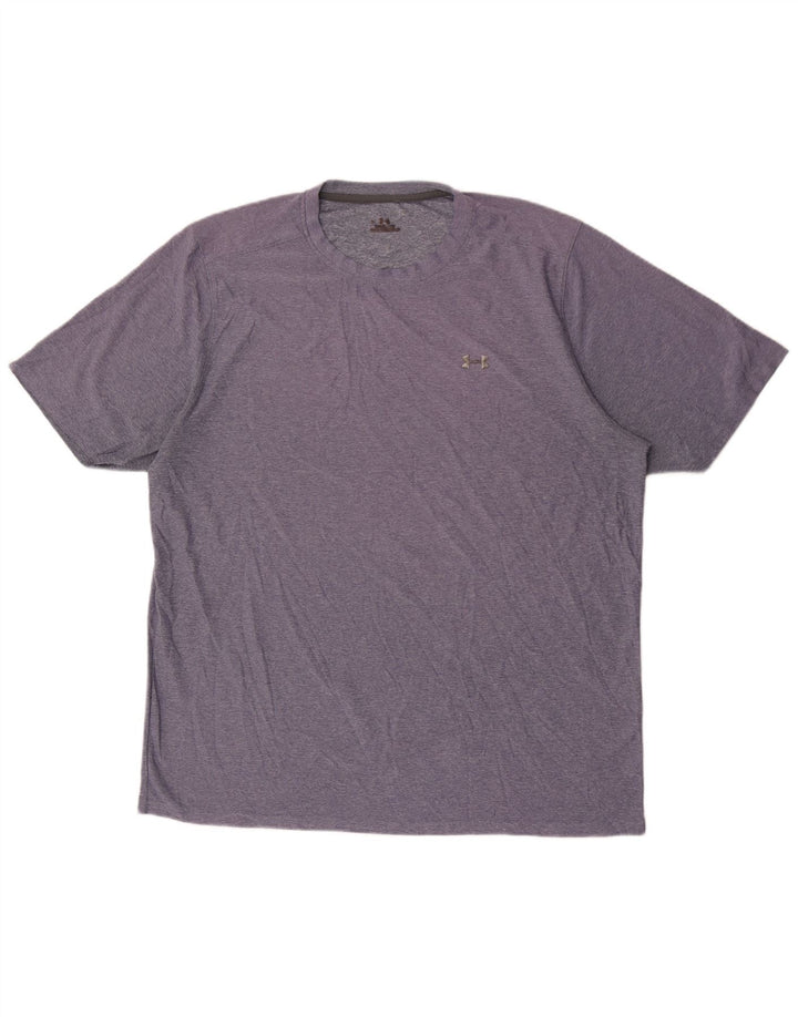 UNDER ARMOUR T-Shirt Homme Top XL Violet Moucheté