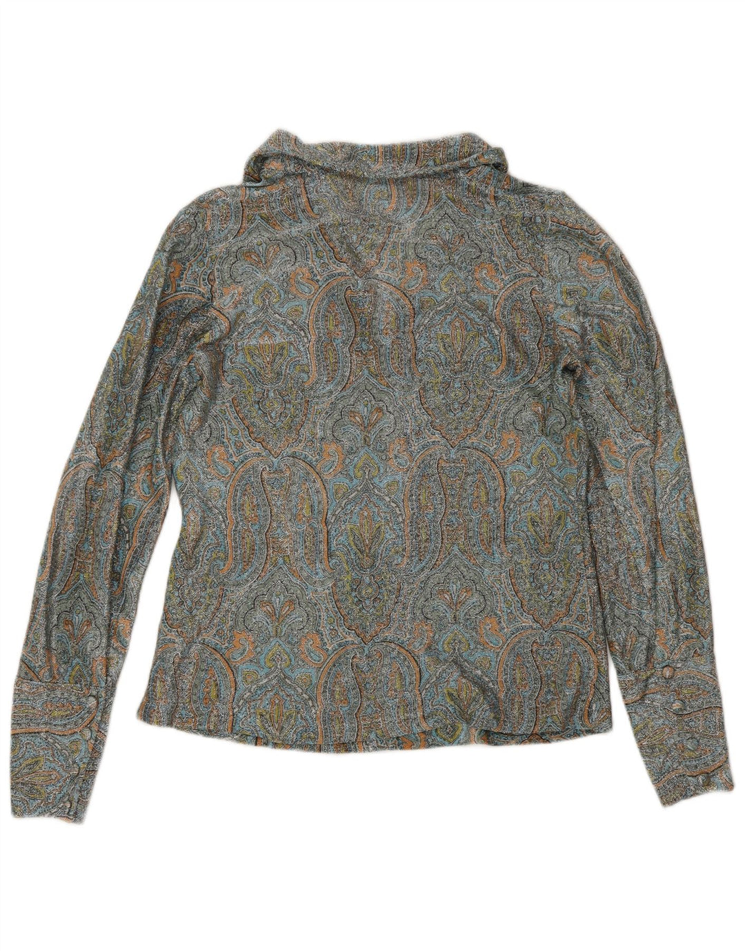 Blouse chemise femme vintage IT 46 Grand Paisley multicolore