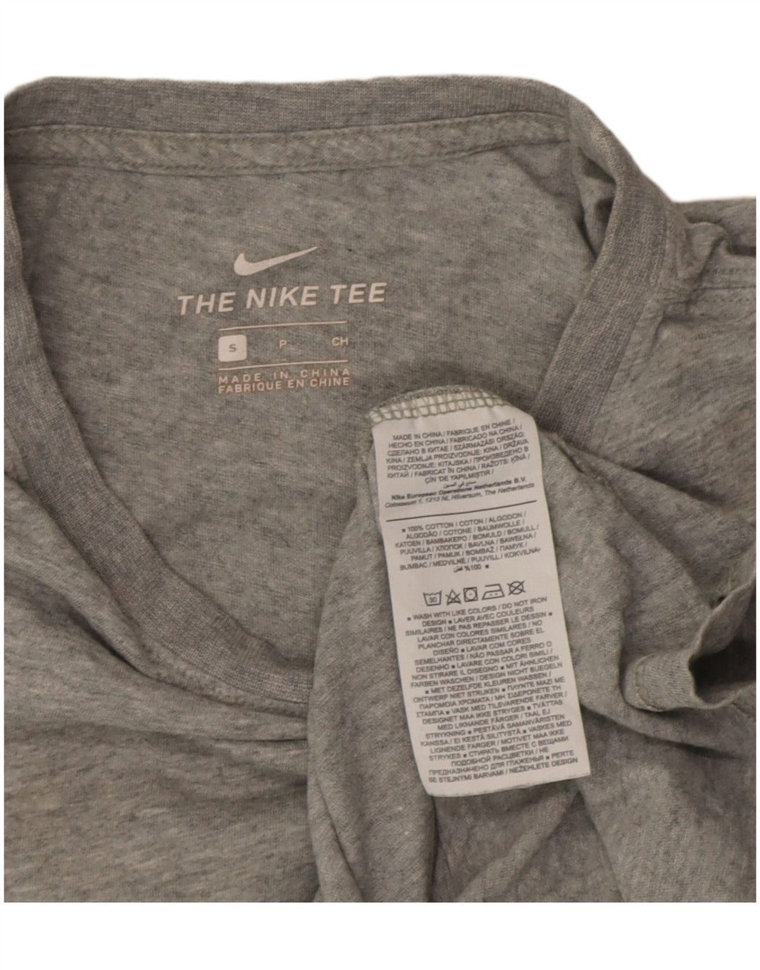 Nike T-Shirt Homme Petit Gris Moucheté Coton