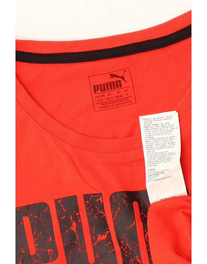 Puma T-Shirt Graphic Homme Rouge Moyen Coton