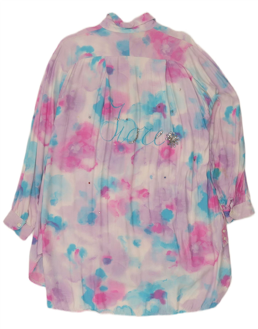 FIORE Chemisier long pour femme UK 16 Large Rose Tie Dye