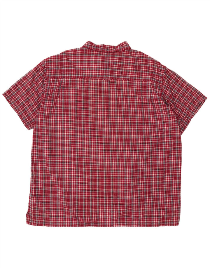 MOUNTAIN WAREHOUSE Chemise à Manches Courtes pour Hommes 3XL Coton à Carreaux Rouge