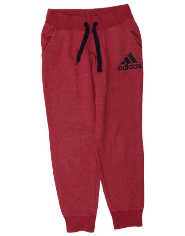 Adidas Pantalon de survêtement pour femme Joggers UK 8/10 Petit coton moucheté rouge