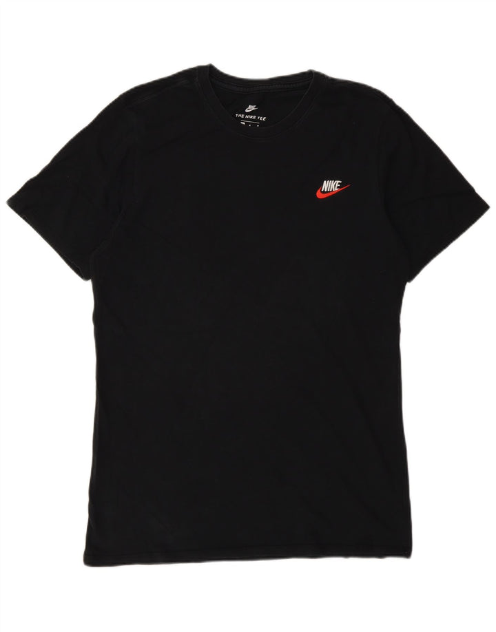Nike T-shirt coupe athlétique pour homme en coton noir moyen