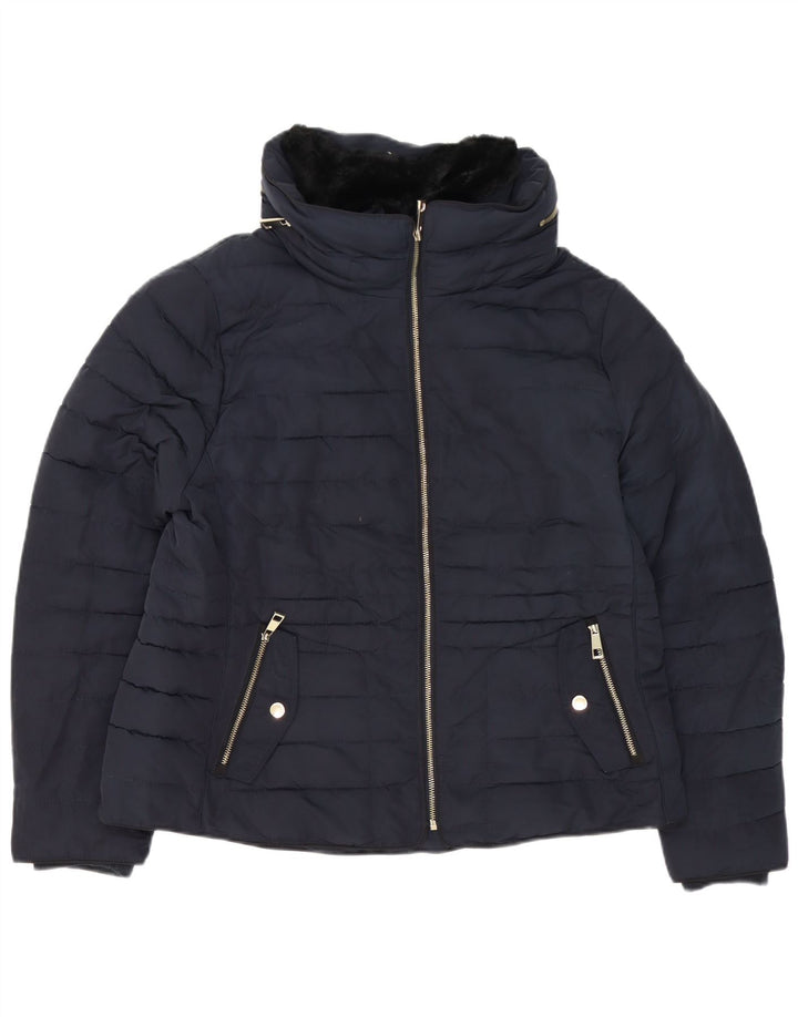 Marks & Spencer Veste matelassée pour femme UK 18 XL Bleu marine Polyester
