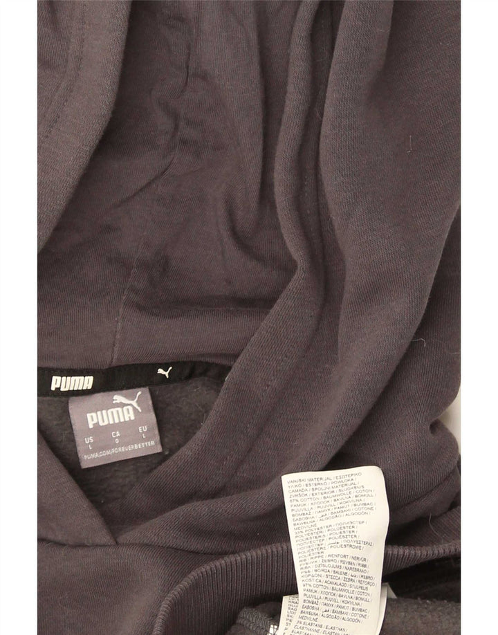 Puma Pull à capuche pour homme en coton gris Taille L