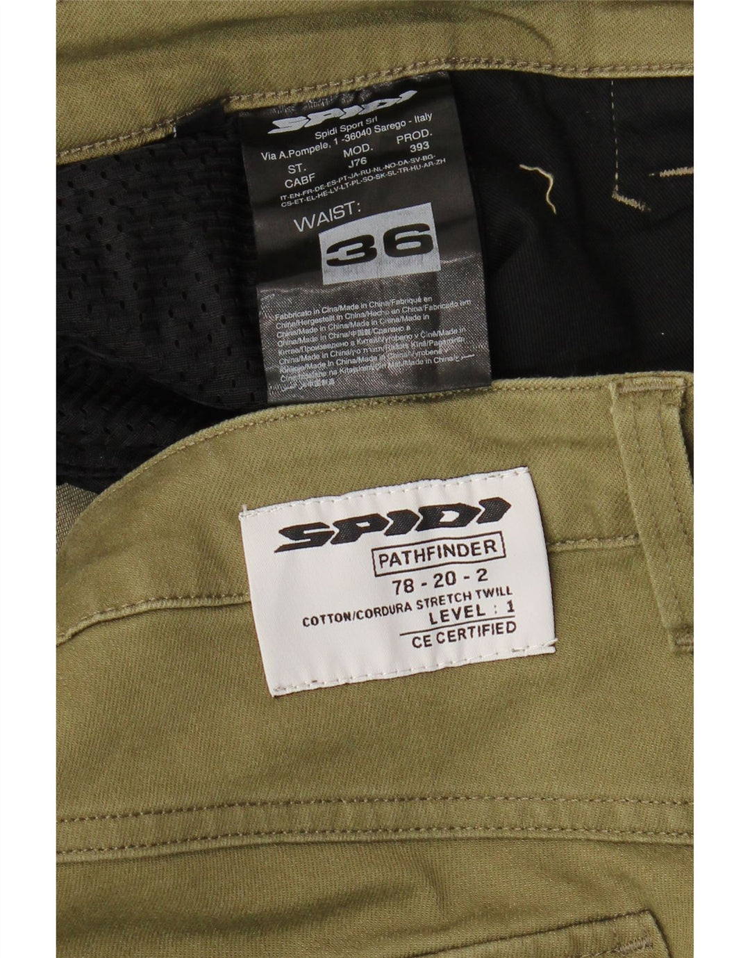 Spidi Pantalon Cargo Slim Homme W36 L33 Kaki Coton