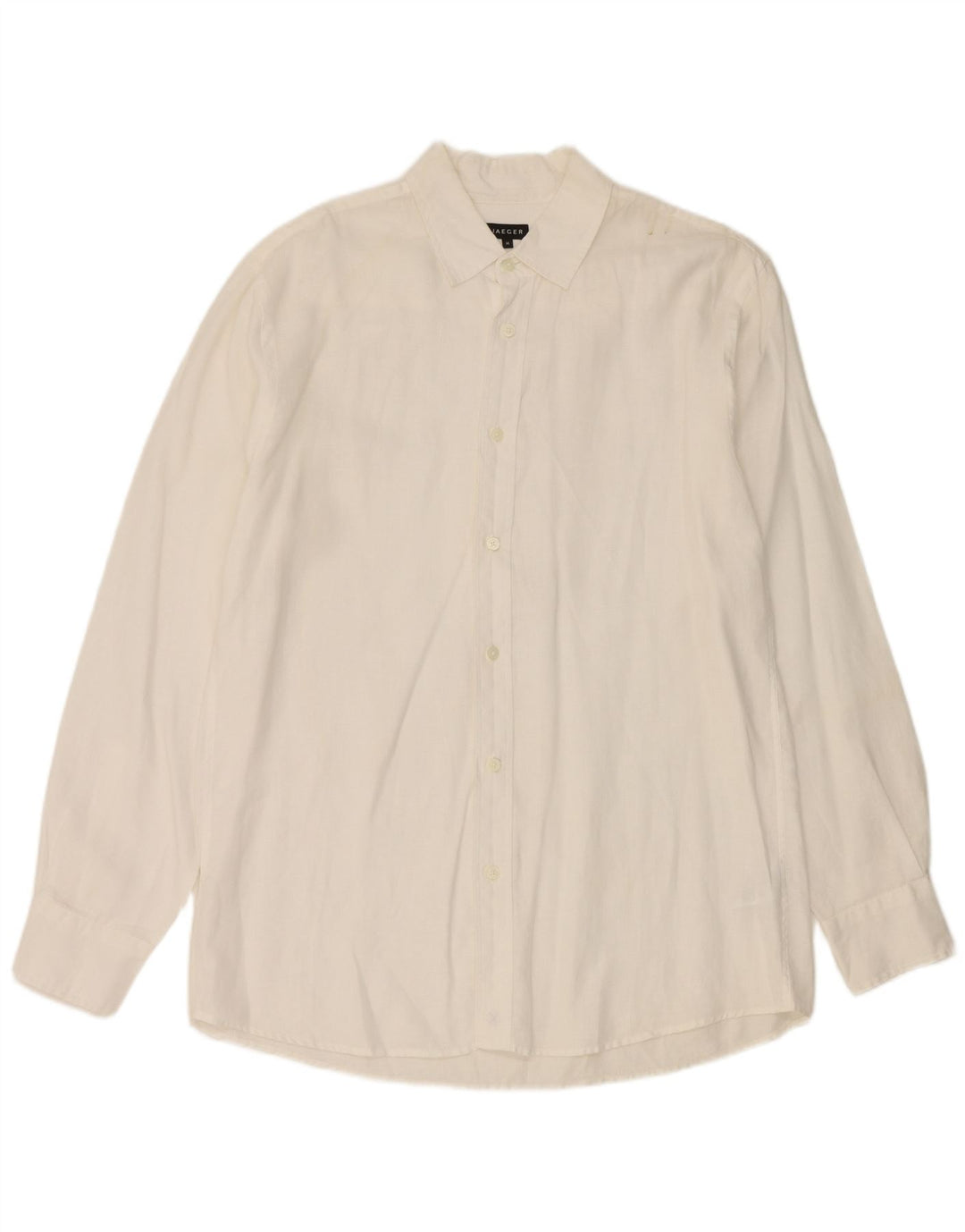Jaeger Chemise Homme Lin Blanc Moyen