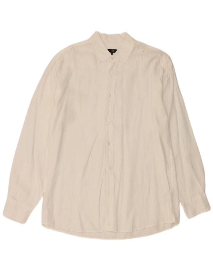 Jaeger Chemise Homme Lin Blanc Moyen