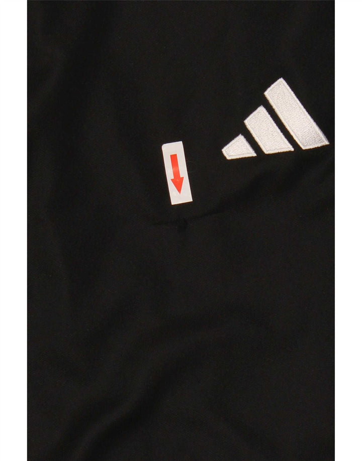 Adidas Mens Slim Fit Tracksuit Trousers Large Black Polyester