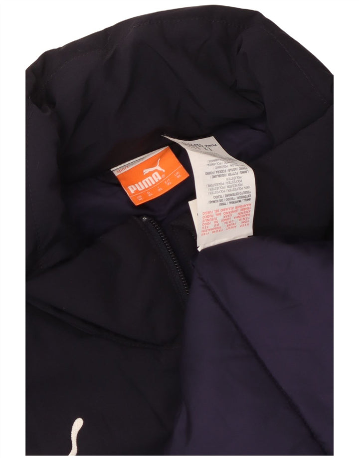 Puma Veste coupe-vent graphique pour homme UK 42 XL Bleu marine Polyester
