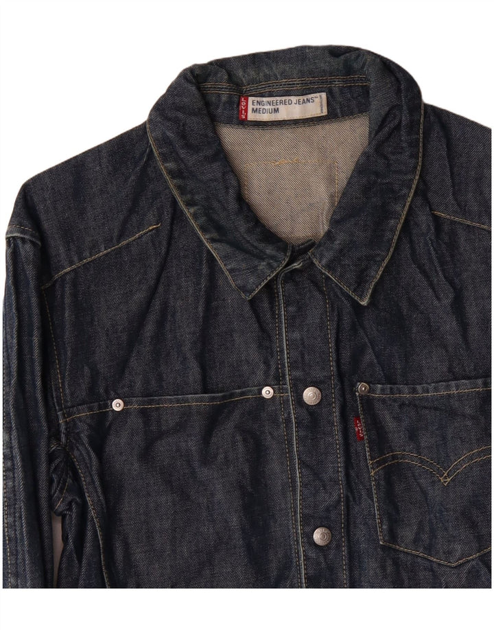 LEVI'S Veste en Jean Femme UK 14 Coton Bleu Marine Moyen