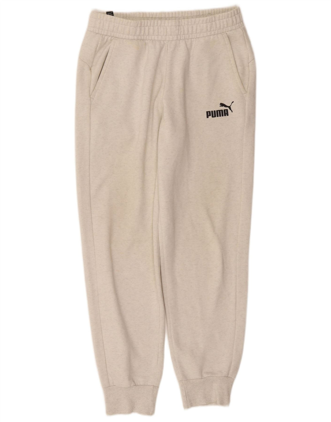 Puma Pantalon de Survêtement Joggers Homme Blanc Moyen Coton
