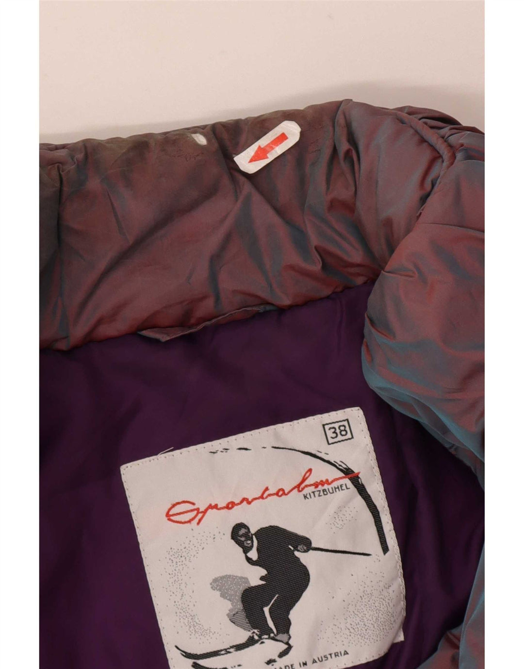 Veste rembourrée surdimensionnée de ski Sportalm pour femme EU 38 Polyester bordeaux moyen