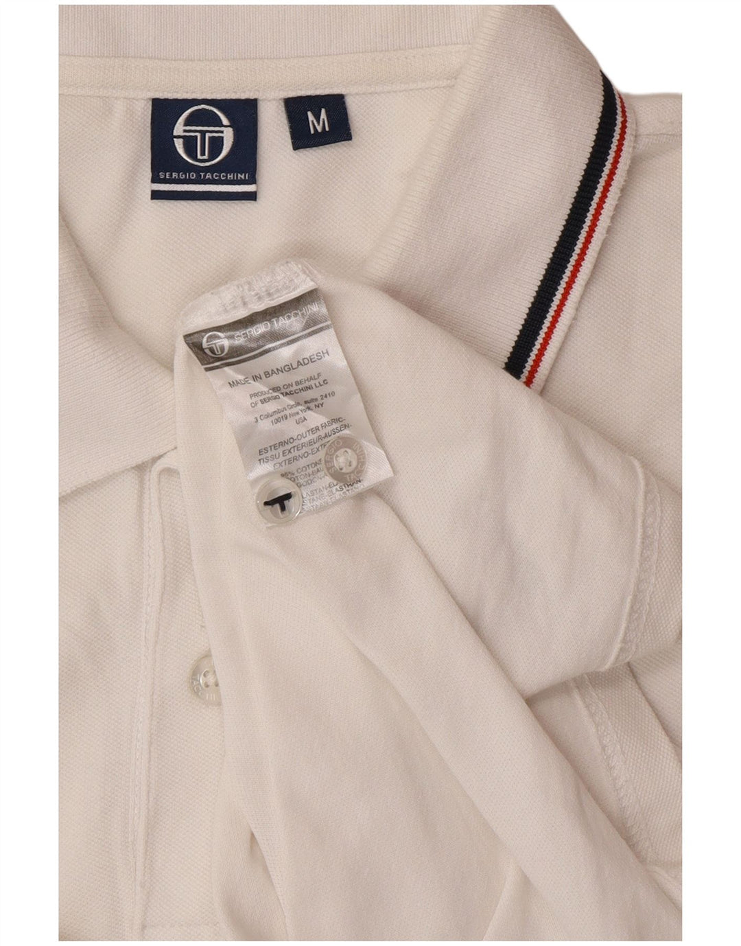 SERGIO TACCHINI Polo Homme Blanc Moyen Coton
