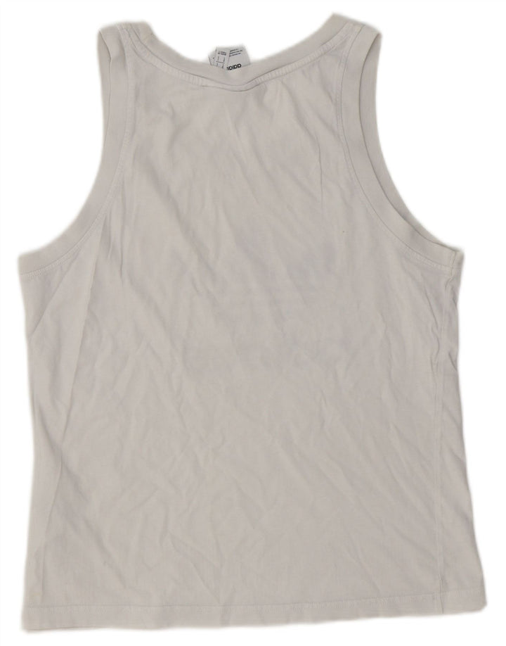 Adidas Débardeur graphique pour femme UK 10 Petit coton blanc