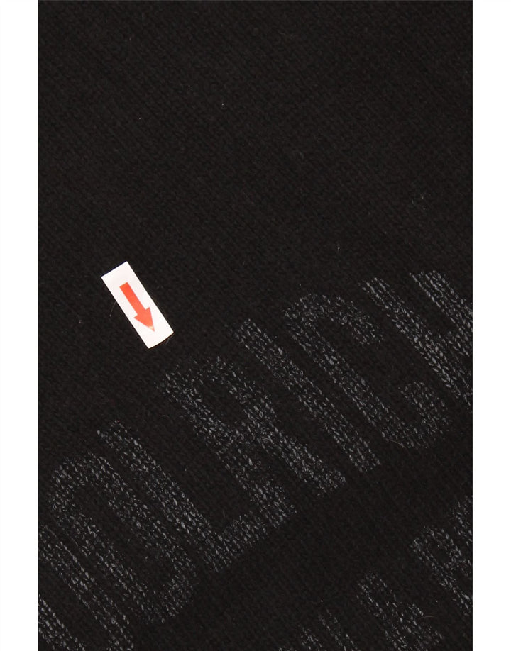 Woolrich Pull graphique à col rond pour homme XL en laine noire