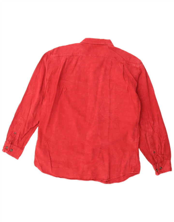 Eddie Bauer Chemise en flanelle pour homme en coton rouge moyen