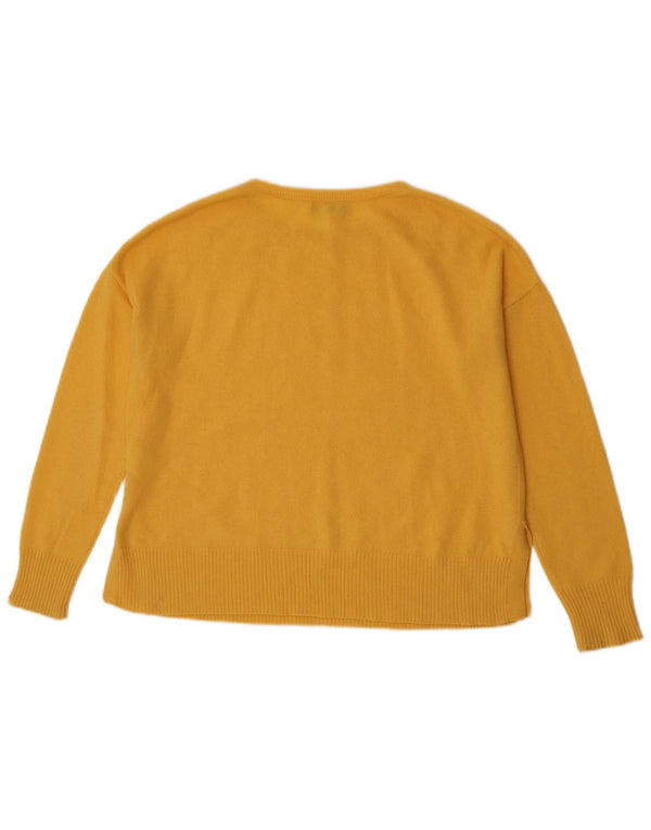 Hobbs Pull surdimensionné à col bateau pour femme UK 10 Petit cachemire jaune