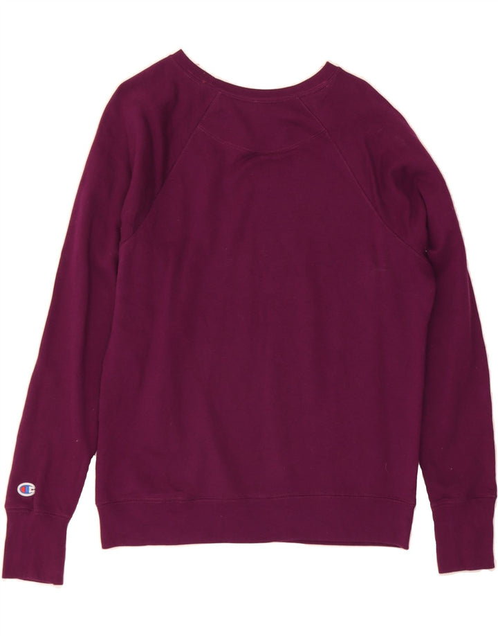CHAMPION Womens Sweatshirt Jumper UK 16 Large Purple Polyester Vintage Champion and Second-Hand Champion from Messina Hembry 