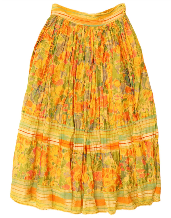 Options Jupe Maxi Évasée Femme IT 44 Medium W28 Viscose Florale Jaune