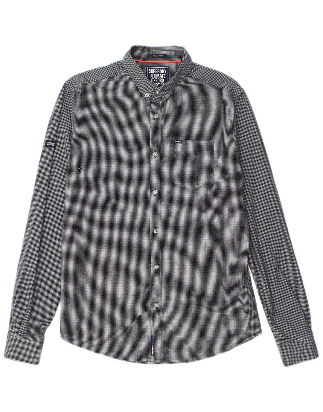 Superdry Chemise Homme Bleu Marine Moyen Gingham Cotton