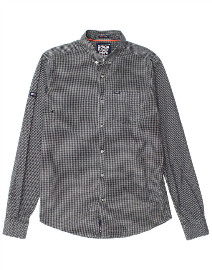 Superdry Chemise Homme Bleu Marine Moyen Gingham Cotton