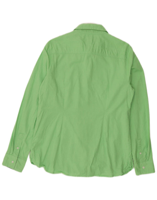 Tommy Hilfiger Chemise coupe classique pour femme UK 14 coton vert moyen