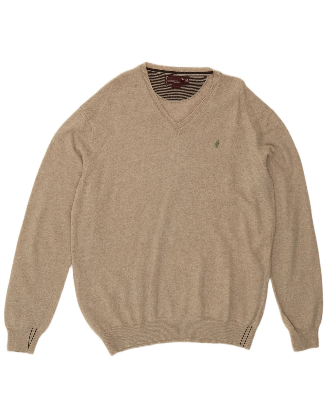 Marlboro Classics Pull col V pour homme 2XL Beige