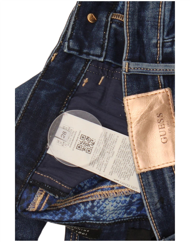 GUESS Jean skinny femme W28 L29 bleu marine en coton