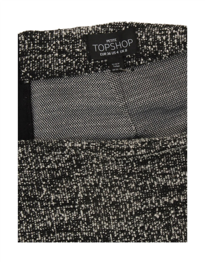 Topshop Mini jupe femme UK 8 Small W27 noir moucheté en polyester