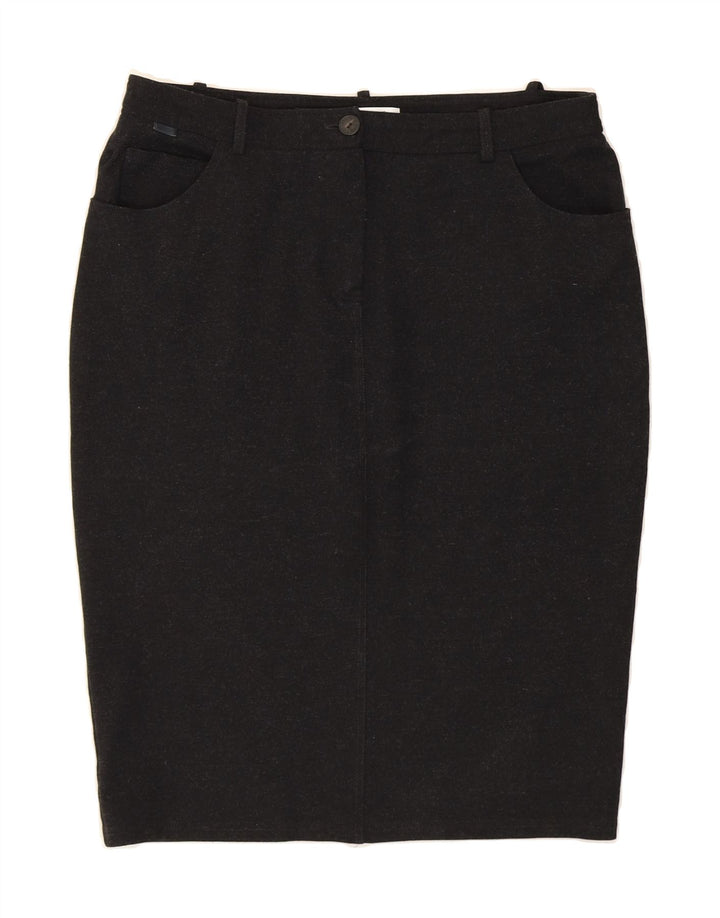 LACOSTE Womens Pencil Skirt Size 40 Medium W30 Black Viscose Vintage Lacoste and Second-Hand Lacoste from Messina Hembry 