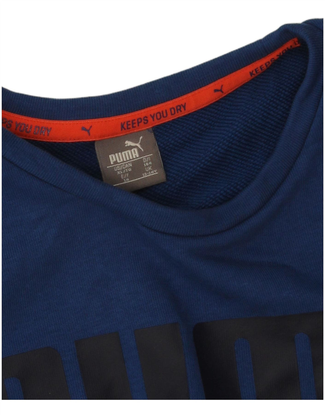 Puma Haut Graphique à Manches Longues Garçon 13-14 ans Bleu Coton