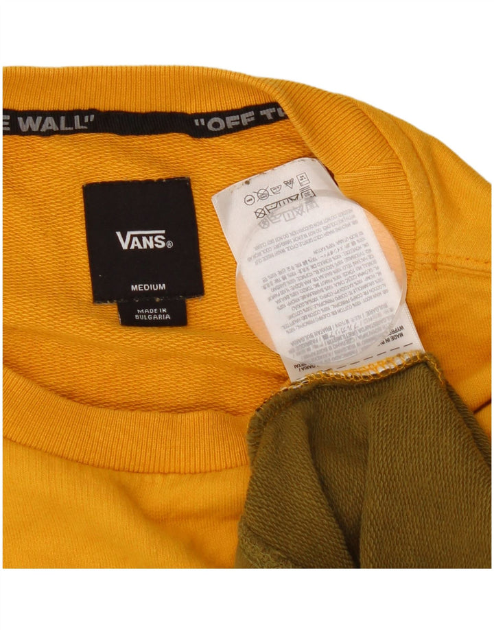 Vans Sweat-shirt graphique en coton color block jaune moyen pour homme