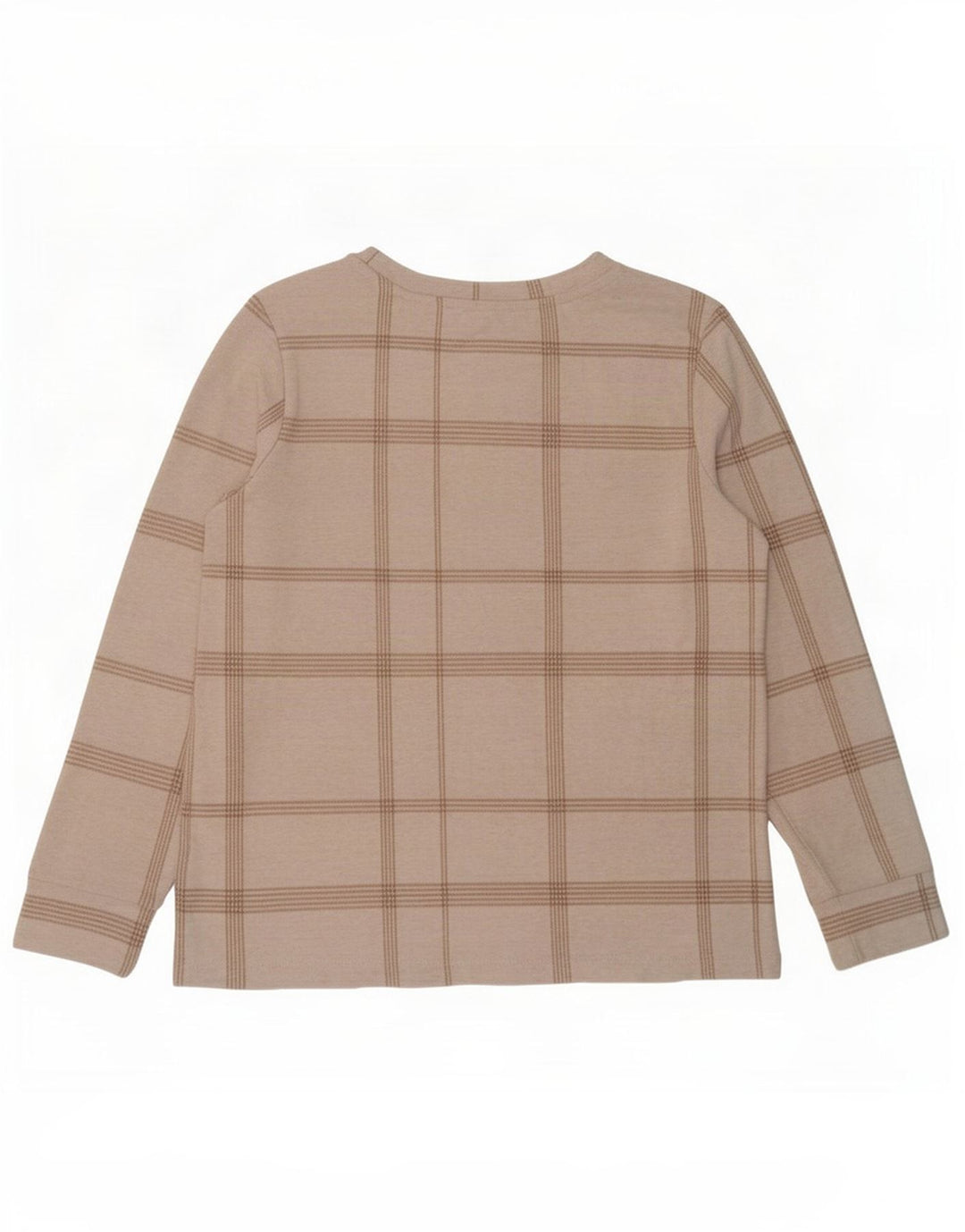 Marks & Spencer Haut à manches longues pour femme UK 12 Medium Off White Check