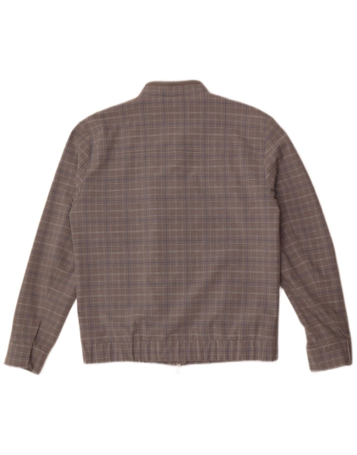 Primark Veste Bomber Homme UK 38 Gris Moyen à Carreaux Polyester
